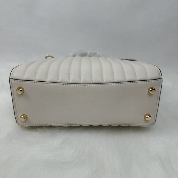 COACH Tilly Top Handle Crossbody Bag With Linear Quilting In Chalk 2562 NWT - Picture 9 of 9